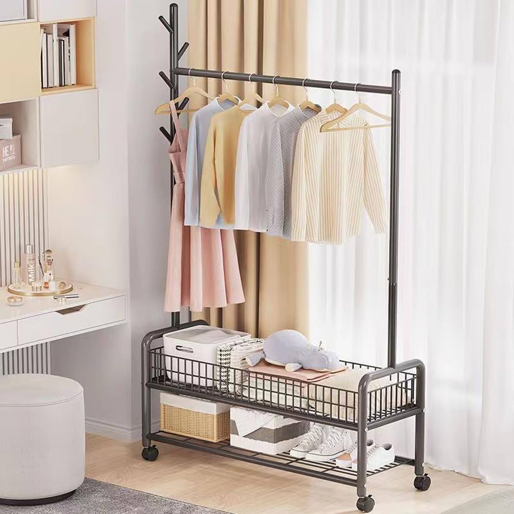 LNYCJP ハンガーラック 2メッシュ棚付き パイプハンガーラック 洋服ラック Amazon｜LNYCJP ハンガーラック 2メッシュ棚付き パイプハンガー